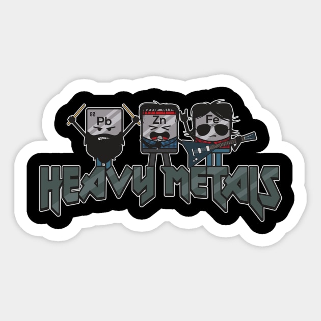 Heavy Metals Chemistry Band Sticker by yeoys